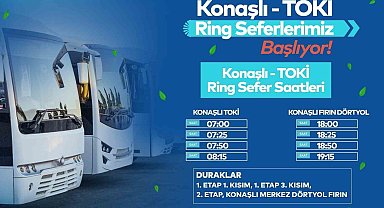 Tuzla Belediyesi'nden Konaşlı TOKİ ve çevresine ücretsiz ring hizmeti