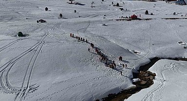 Uludağ'da nefes kesen çığ tatbikatı