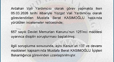 Vali yardımcısı görevden uzaklaştırıldı