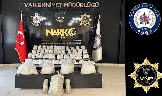 Van'da kamyonette 90 kilo uyuşturucu ele geçirildi