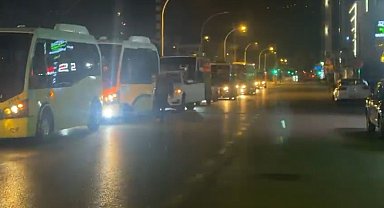 Zam konusundan anlaşma çıkmayınca Bursa'da otobüsçüler konvoyla eylem yaptı