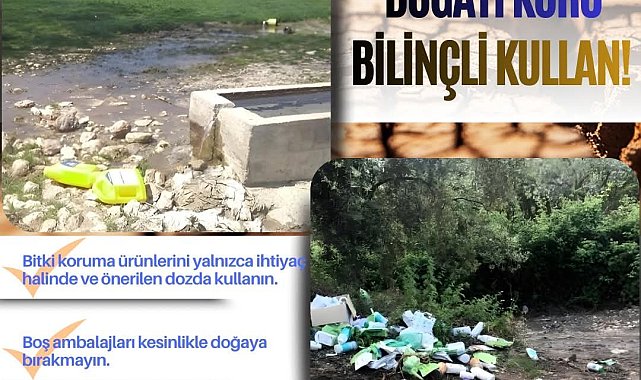 Zirai ilaç ambalajını doğaya atan üreticiye 26 bin 360 TL ceza