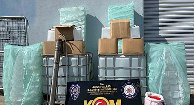 Adana'da 2 ton kaçak etil alkol ele geçirildi