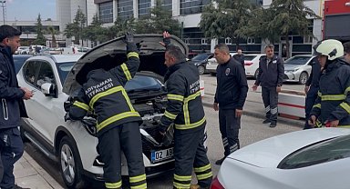 Adıyaman'da hastane otoparkında korkutan anlar