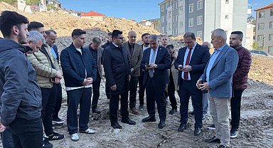 Alaplı'daki İmam Hatip Ortaokulu İnşaatında Denetim Gerçekleştirdiler