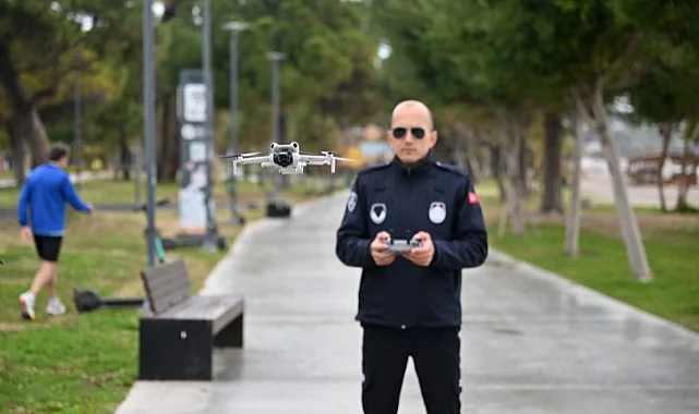 Antalya Büyükşehir zabıtasından dronla denetim