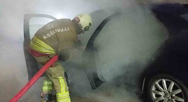 Arsuz'da otomobil yangını