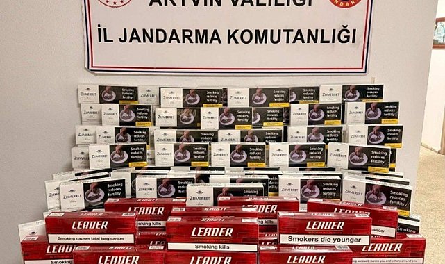 Artvin'de kaçakçılıkla mücadelede 9 bin 690 paket sigara ele geçirildi
