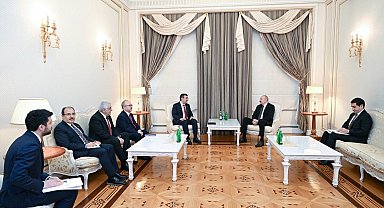 Azerbaycan Cumhurbaşkanı Aliyev, Cumhurbaşkanı Yardımcısı Yılmaz'ı kabul etti