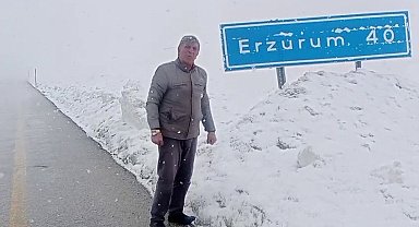 Bahar geldi ama kar ve tipi gitmedi: Palandöken'de tipi ulaşımı aksatıyor