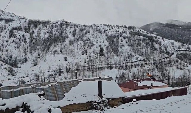 Bahar yerini kışa bıraktı: Erzincan Refahiye'de kar yağışı etkili oldu