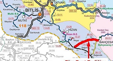 Bahçesaray-Hizan yolu geçici olarak ulaşıma kapatıldı