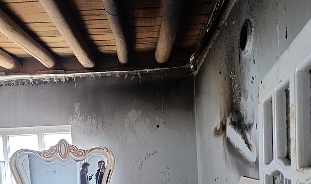 Başkale'de ev yangını maddi hasara yol açtı
