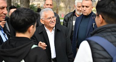 Başkan Büyükkılıç, Mimarsinan Parkı'nda vatandaşlar ve öğrencilerle bir araya geldi