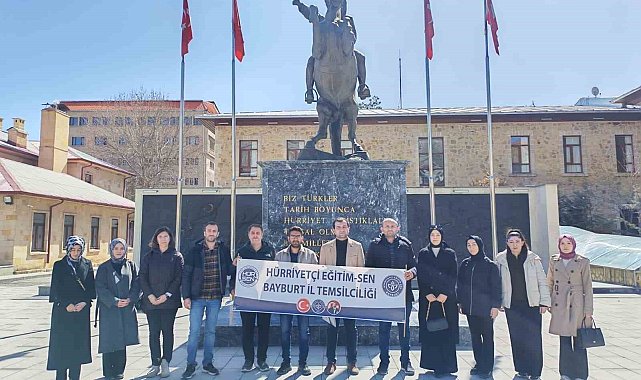 Bayburt'ta eğitimcilerden okul saldırılarına tepki