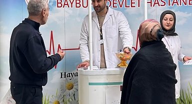 Bayburt'ta vatandaşlara kalp sağlığı bilgilendirmesi yapıldı