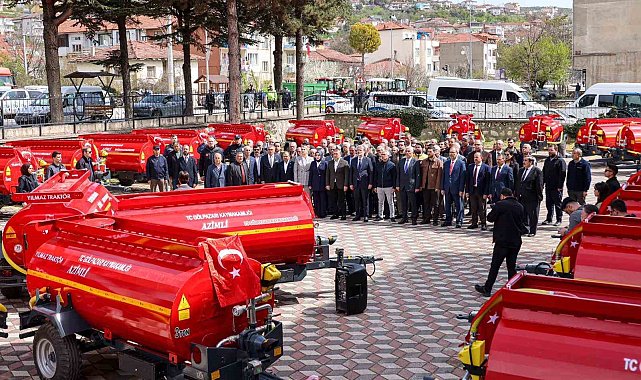 Bilecik'te 31 adet yangın söndürme tankeri köylere dağıtıldı