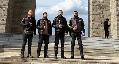 Bilecikli motosikletçiler Çanakkale'de buluştu