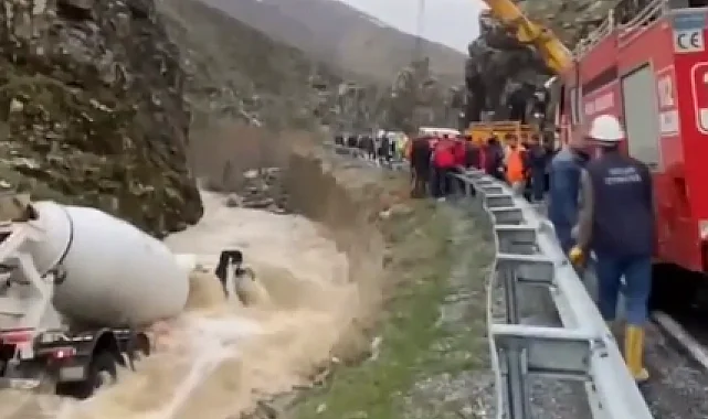 Bitlis Hizan'da beton mikseri kazası