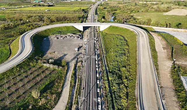 Bursa-Ankara hızlı tren hattı rayları böyle görüntülendi