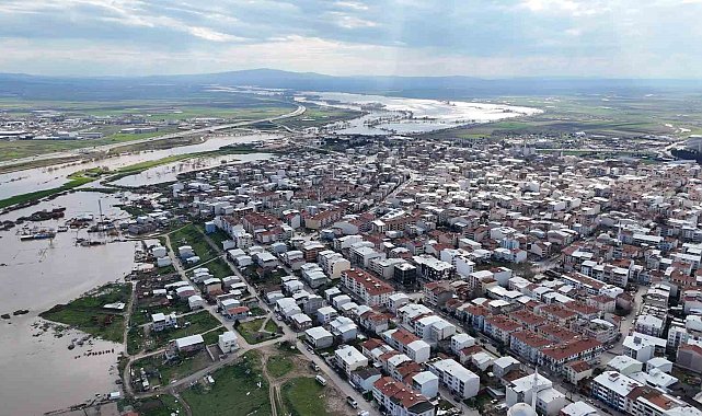 Bursa'nın sular altında kalan arazileri böyle görüntülendi