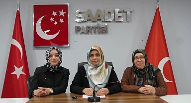Bursa'da Saadet Partili kadınlardan okul saldırılarına tepki