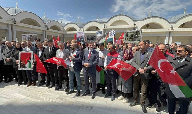 Çanakkale'de İsrail'in Filistinli esirleri hedef alan 'idam yasası' protesto edildi