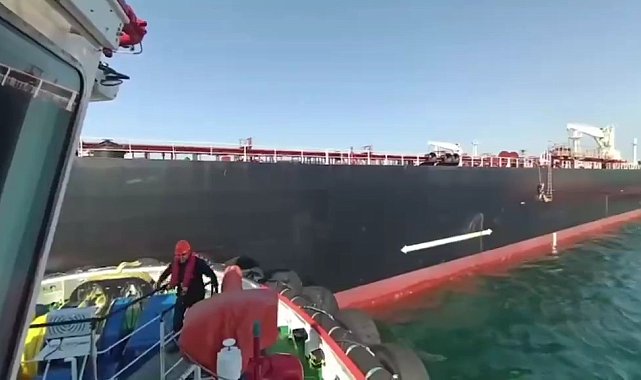 Çanakkale'de sürüklenen tanker demirletildi