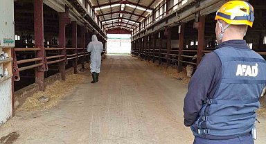 Çiftlikteki gaz sızıntısı ihbarı ekipleri harekete geçirdi