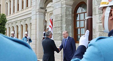 Cumhurbaşkanı Erdoğan, KKTC Cumhurbaşkanı Erhürman ile görüştü