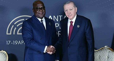 Cumhurbaşkanı Erdoğan, Kongo Demokratik Cumhuriyeti Cumhurbaşkanı Tshisekedi ile görüştü