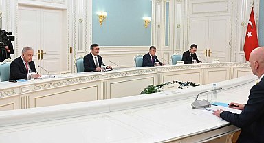 Cumhurbaşkanı Yardımcısı Yılmaz, Kazakistan Cumhurbaşkanı Tokayev ile görüştü