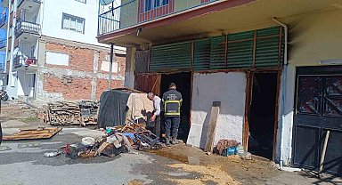 Depoda çıkan yangın büyümeden söndürüldü