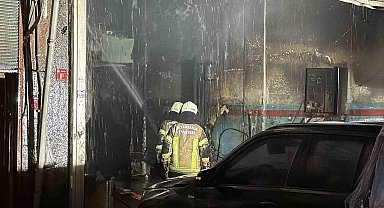 Diyarbakır'da oto tamir dükkanında yangın