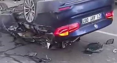 Diyarbakır'da zincirleme kaza: Bir araç takla attı, 2 kişi yaralandı