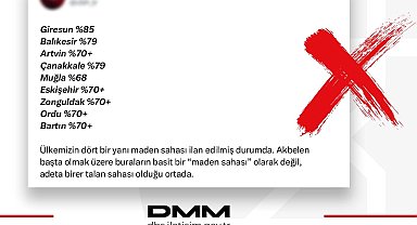 DMM: Maden sahası iddiaları gerçeği yansıtmıyor