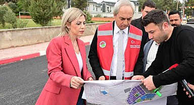 Duacı'da alt yapı çalışmaları tamamlanan 34 sokağa sıcak asfalt