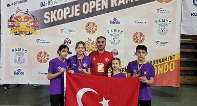 Düzceli genç taekwondocular Makedonya'da tarih yazdı