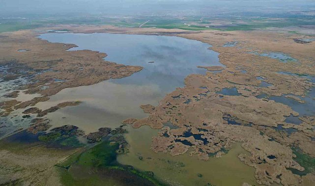 Eber Gölü'nde su seviyesi gözle görülür şekilde arttı