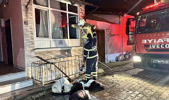 Edirne'de ev yangını