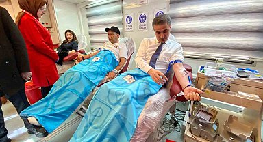 Erzurum'da "Kan Bağışı Hayat Kurtarır" kampanyasına yoğun katılım