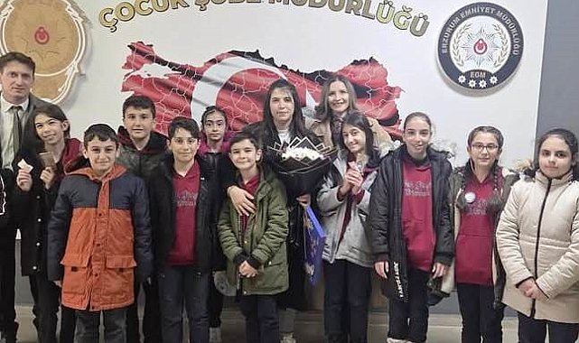 Faik Güngör Ortaokulu'ndan polis haftası ziyareti