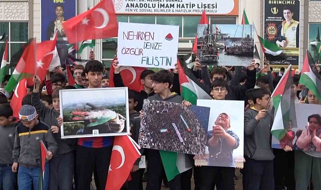 Gaziantep'te öğrencilerden Filistinlilere yönelik idam kararına tepki