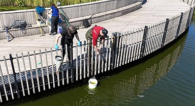İzmit Millet Bahçesi'nde su göletine bilimsel çalışma