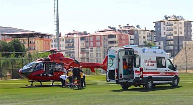 Kalp krizi geçiren hasta hava ambulansıyla Malatya'ya sevk edildi