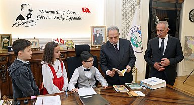 Kayseri Talas'ta küçük başkandan büyük mesajlar