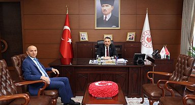 Keskin'den Vali Hacıbektaşoğlu'na veda ziyareti