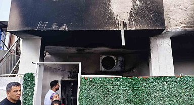 Klima patladı, evde yangın çıktı