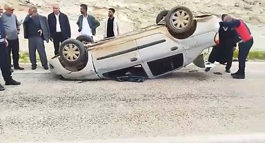 Kontrolden çıkan otomobil takla attı: 1 yaralı