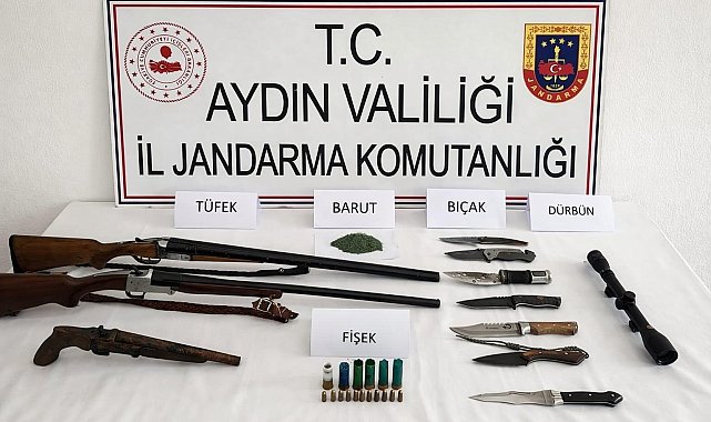 Köşk'te ruhsatsız silah ele geçirildi